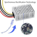LeMotech DC 36v/48v to 12v Converter 30A 360W Step Down Converter Voltage Reducer IP68 Waterproof Transformer for Golf Cart Truck Boat Vehicle
