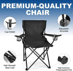 WEIDIORME 2 Pack Lightweight Camping Chairs for Adults & Teens, 250LBS Capacity Foldable Portable Chairs with Carry Bag, Compact Design for Camping, Beach, Picnics, and Outdoor Events