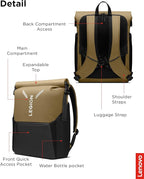 Lenovo Legion Gaming Laptop Backpack GB500, Expandable Capacity up to 25L, Fits 16-inch Laptops, Water Resistant