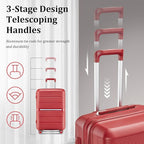 4 Piece Luggage Set, Hardside Expandable Lightweight Suitcase with 360° Mute Spinner Wheels Luggage Sets, TSA Lock, 14/20/24/28 Inch Travel Luggage for Men, Women and Girls (Wine Red 2)