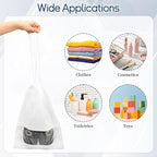 12 Pcs Portable Travel Shoe Bags, 17.3 x 12.6 Inches Waterproof Non-Woven Shoe Organizers Storage Bags, Large Drawstring Shoes Pouch Packing Organizers with Rope for Men, Women, Children (White)