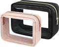 PACKISM Clear Makeup Bag - TSA Approved Toiletry Bag for Carry-on & Checked Luggage, Water Resistant Car Storage Organizer with Reinforced Seams