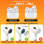 Inesore 4 Pairs Replacement Ear Tips for AirPods Pro 2nd/1st Generation with Portable Storage Box & Cleaner Pen,Noise Reduction Holewith & Built-in dust Guard Screen,Silicone EarTips(White)