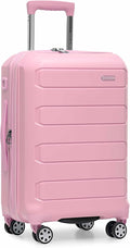 Traveler's Choice Pagosa Hardshell Expandable Luggage with Spinner Wheels, Pink, 22-Inch Carry-on