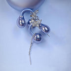 Bow Rhinestone for Clip on Earbuds Open Ear Accessories, Elegant Zirconia Decorative Earphone Accessories, Removable Exquisite DIY Decoration