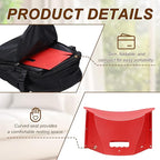 PATIKIL Travel Foot Rest, Portable Airplane Footrest with Handbag Function Lightweight Foldable Foot Stool to Relieve Back & Knee Pain for Long Flight Outdoor Camping, Yellow
