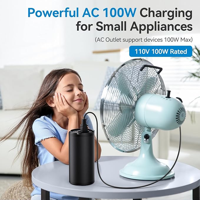 Portable Power Bank with 100W AC Outlet, 98Wh/27000mAh with 65W PD USB C, Travel Portable Battery Pack Laptop Power Bank for HP, Notebooks, MacBook1
