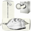 2PCS Shoes Washing Machine Bags, Laundry Shoe Bag for Washer and Dryer, Reusable and Durable Zipper Sneaker Shoe Washing Bag, Tennis Shoes Cleaning Bag for All Shoe Types (Ivory White)