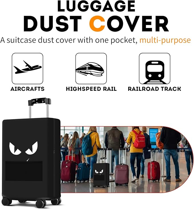 bvya Luggage Suitcase Covers for Luggage, Elastic Luggage Cover Protector Scratch Resistant Travel Essentials Suitcase Cover Fits 18 inch Luggage with Luggage Handle Cover and Luggage Tag