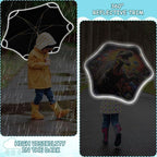 ALAZA Kids Umbrella Stick Umbrellas Cute Umbrella for Boys Girls Toddler UV/Sun Rain Windproof