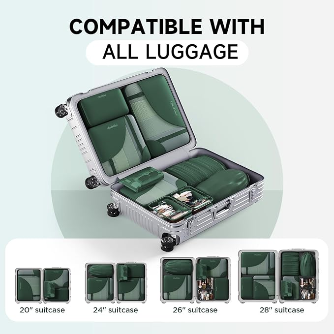 11 Set Packing Cubes for Travel, Gifts for Women Mom,Anti-Tearing Suitcase Organizer,OlarHike Vacation Essentials & Accessories for Cruise Ship