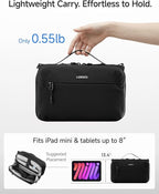 LUGGEX Large All-in-One Tech Pouch, CBX01 Cable Organizer Bag with Removable Strap, Double Accessories Bag & Water Resistant for Kindle, Chargers, Cord