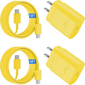 USB C Android Charger Fast Charging Cord, Super Fast Phone Chargers 10FT C to C Type Cable with 25W USBC Wall Block for Samsung Galaxy S26 S25 S24 Ultra Plus/S23/S22/S21/S20/Note 20/10, Yellow