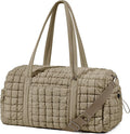 Quilted Travel Duffle Bag for Women Medium Weekender Bag Puffer Overnight Bag Large Soft Puffy Duffel Bag Carry-On Gym Bag Lightweight Personal Item Travel Bag for Trips Business Sport Airplane