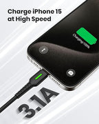 INIU USB to C Cable, 3 Packs [1.6ft+6.6ft*2] 3.1A USB A to USB C Fast Charging Cable, Braided Type C Phone Charger Cord for iPhone 16 15 Pro Samsung Galaxy S21 S20 S10 S9 Pixel LG Android