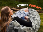 WEKAPO Inflatable Couch Air Lounger Chair - Camping & Beach Accessories, Portable Blow up Sofa for Hiking, Lawn, Indoor/Outdoor Movies & Music Festivals. Lightweight and Easy to Set Up Air Hammock