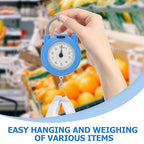 Healeved Mini Digital Hanging Scale with Hook, Portable Electronic Luggage and Fishing Scale, High Accuracy Handheld Spring Balance for Travel and Home Use, Blue
