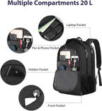 MATEIN 15.6 Inch Backpack for Men Women, 20 L Personal Item Casual Backpack Airline Approved, Water Resistant Laptop Computer Backpack with Multiple Organized Pockets, Black