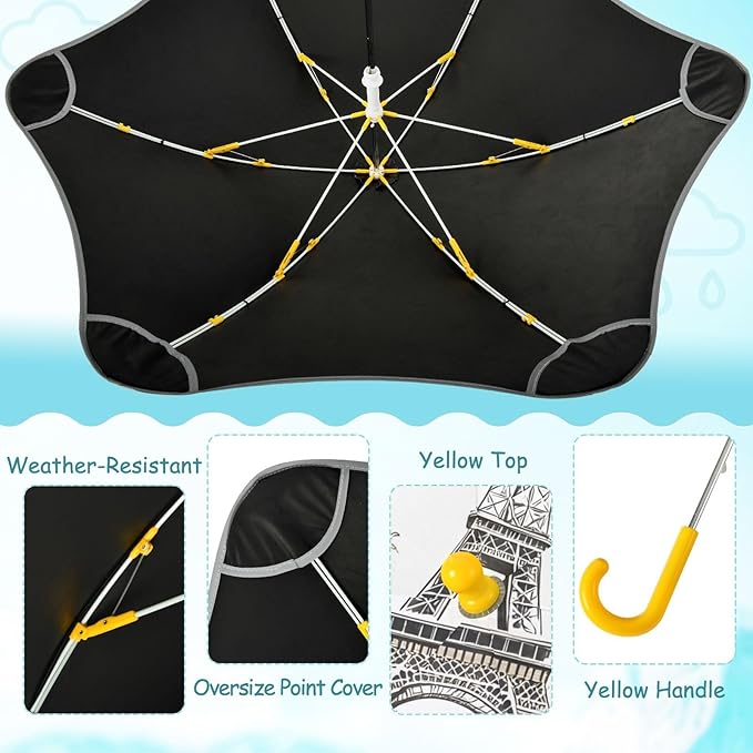 ALAZA Kids Umbrella for Girls Boys UPF 50+ Anti-UV Umbrella for Rain and Sun Age 3-8