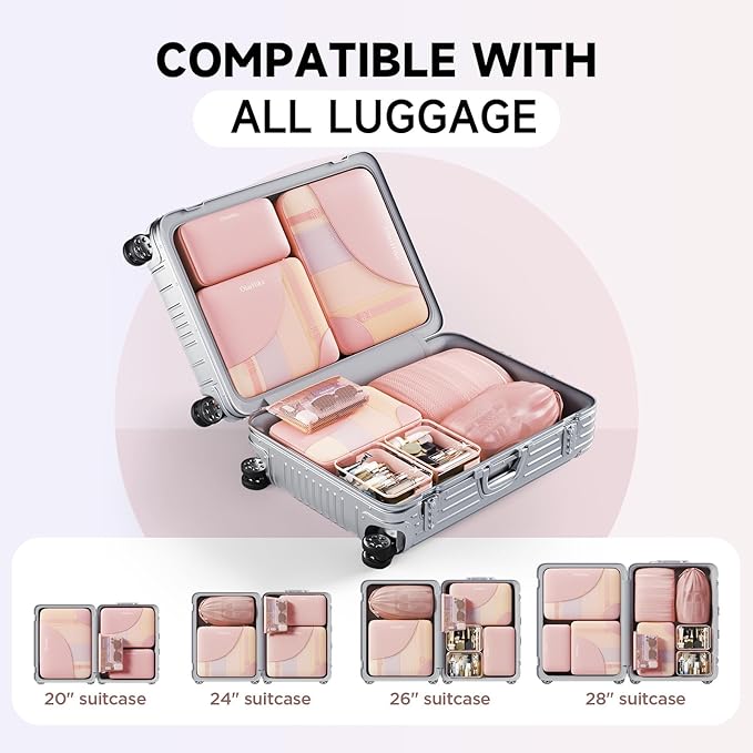 11 Set Packing Cubes for Travel, Gifts for Women Mom,Anti-Tearing Suitcase Organizer,OlarHike Vacation Essentials & Accessories for Cruise Ship