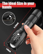Victoper LED Flashlight 1 Pack, Bright Tactical Torch High Lumens with 5 Modes, Waterproof Zoomable Flash Light for Outdoor, No Battery Included