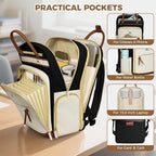 MATEIN Work Backpack with Lunch Compartment Detachable, 15.6 Inch Laptop Backpack with Organized Pocket, College Computer Backpacks Meal Prep Bag Gift for Teachers Nurse Adult Commute Office