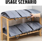 5Pcs XL Travel Shoe Bags Portable Travel Gifts Shoe Organizer with Zipper Closure, Waterproof Nylon Shoe Storage Organizer with Handle Travel Bags For Men and Women, Grey