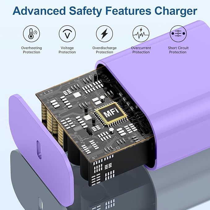 USB C Apple Watch Charger,[MFi Certified] iPhone Fast Magnetic iWatch Charger 6ft USB C Charging Cable Cord Long and Type C Wall Charger Block for Apple Watch Series 11/10/9/Ultra/8/7/SE/SE2/6/5/4/3/2
