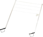 Stromberg Carlson CL-100 Bumper Mounted Clothesline - 48" aluminum foldable travel drying rack for RV Bumper, camper, and outdoor use; 84" hanging space, ideal RV clothesline and camping laundry rack.