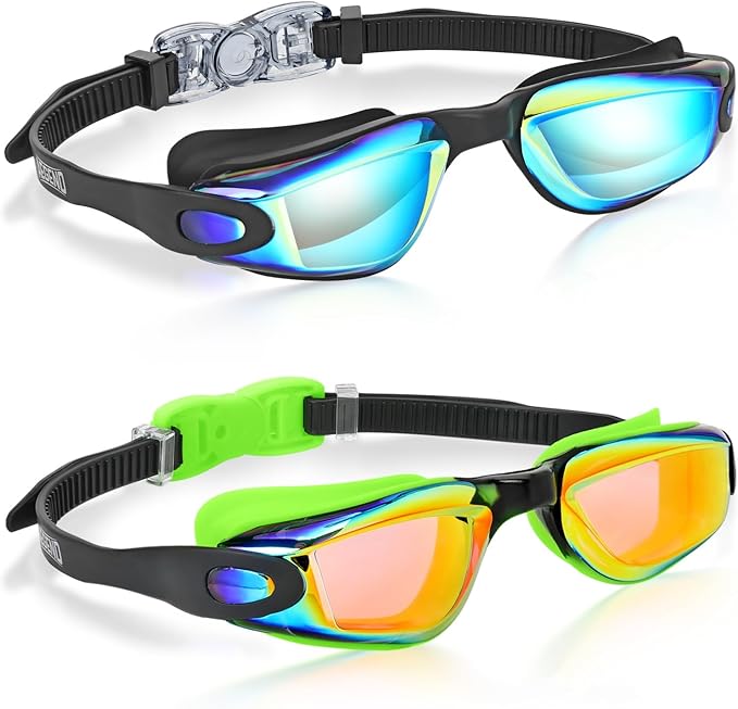 Aegend Swim Goggles for Kids Youth 3-14 Anti-Fog Anti-UV Comfort Fit Goggles for Swimming