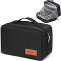 Toiletry Bag for Men,Mens Travel Toiletry Organizer,Men's Travel Essentials,Water Resistant Shaving Bag for Toiletries Accessories -Black