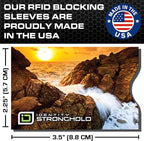 RFID Blocking Credit Card Sleeve Protectors – USA Made Slim Wallet Inserts for Credit Cards, Debit Cards & ID Protection (16, Sunset - 16 Pack)