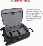 SWISSGEAR Sion Softside Expandable Spinner Luggage Durable Lightweight Travel Suitcase, Black, Checked-Medium 25-Inch