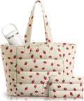 Puffer Tote Bag with Pouch,Women's Lightweight Quilted Shoulder Bag,15.6"/17.3" Laptop Travel Weekender for Work & Nurses