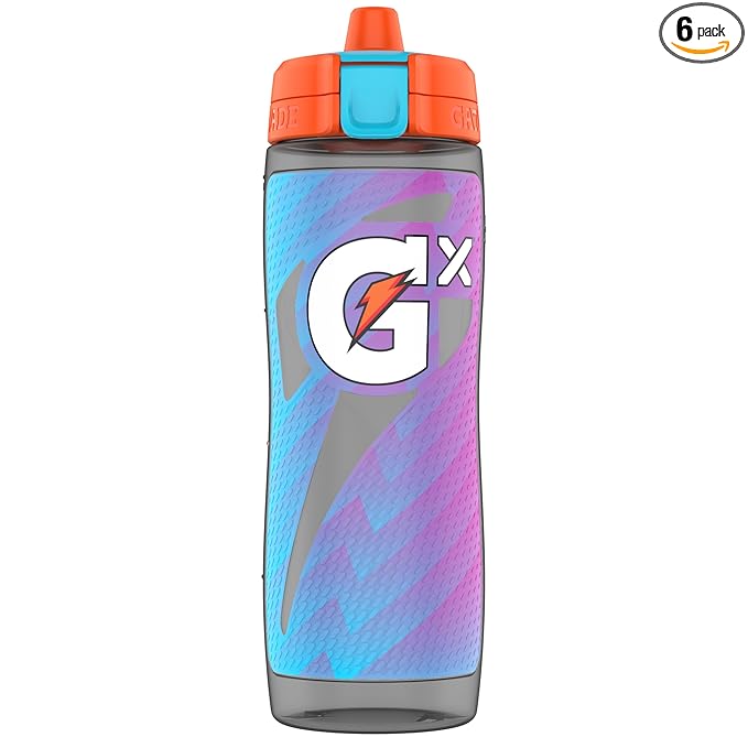 Gatorade Gx Bottle,Momentum Neon Blue,(Pack of 6)