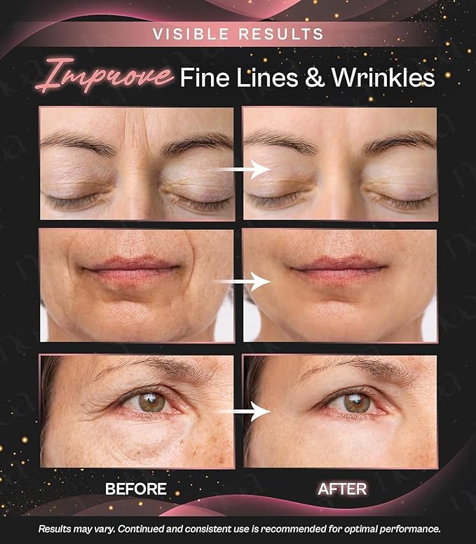 LuxeSkin 7 Color LED Red Light Therapy Facial Massager for Face and Neck, Electric Facial Tool for Skin Care with Vibration, Warm Mode & Travel Bag