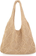 COOKOOKY Crochet Beach Tote bag Summer Beach Bag for Women Aesthetic Mesh Tote Bag Hippie Bag Knit Bag