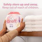 Dreft Laundry Detergent Pacs, Lightly Scented, Lavender, For Baby and Family, XL Pacs, 25 Count