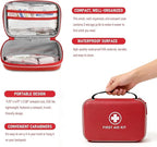 First Aid Kit - Smart Compartments Medical Kit with EVA Hard Shell, Large Capacity for Various Emergency Supplies, Emergency Kit for Home, Car, Travel, Businesses, Camping, Hiking, Outdoor Emergencies