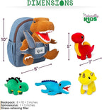 Toddler Dinosaur Backpack w Plush Dinosaur Toys for Kids 2-5, Gifts for 2-5 Year Old Boys, Girls