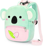 mibasies Toddler Backpacks for Girls 2-4: Plush Backpack -3D Animal Cartoon Mini Travel Bag -10 inch Toddler Backpack Leash