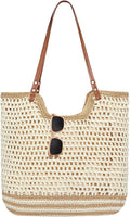 Crochet Beach Bag Summer Woven Tote Bag Crochet Purse for Women handbags Boho Shoulder Bags for Travel Vacation