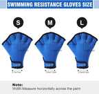 TAGVO Aquatic Gloves for Helping Upper Body Resistance, Webbed Swim Gloves Well Stitching, No Fading, Sizes for Men Women Adult Children Aquatic Fitness Water Resistance Training