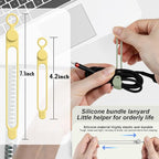 Silicone Cable Ties Cord Organizer for Cable Management, 20PCS 4.2" and 7.1" Reusable Cable Organizer Electronic Accessories for Home, Office, Kitchen, School, Travel (5 Colors)