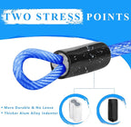 40ft Clothes Line Outdoors 3/16" Wire Ropes Blue PVC Coating Laundry Drying Clothesline Retractor with Metal Hooks Heavy Duty for Umbrella Travel Outside Camping Backyard