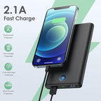 [2-Pack] Portable Charger Power Bank 20000mAh,Ultra Slim Fast Charging Battery Pack with Dual USB Outputs,Travel Essential Portable Phone Charger for iPhone 17/16/15/14/13/12/X,Galaxy S24-Black+Red