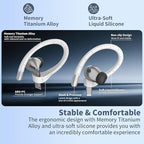 Anti-Slip Ear Hooks for Galaxy Buds 3 Pro (2024) & Galaxy Buds 3 FE (2025), Comfortable Fit | Sports Anti-Loss | Memory Titanium Alloy Ear Hooks Compatible for Samsung Buds 3 Earbuds w/Lanyard, White