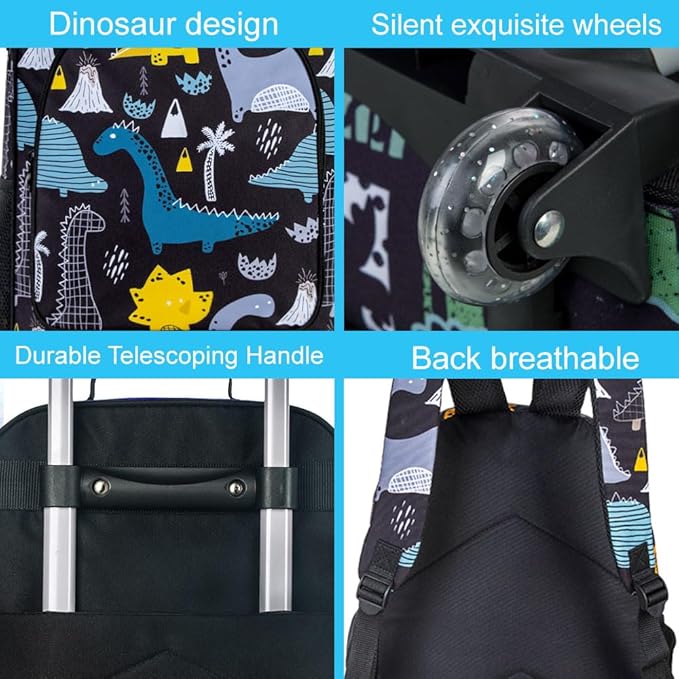 Kids Suitcase with Wheels for Girls and Boys, Rolling Carry on Luggage for Toddler Children
