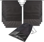 8 PCS Shoe Bags for Travel Non-Woven Large Shoes Pouch Storage Organizer with Rope for Men and Women Black
