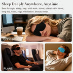 PrettyCare 3D Sleep Mask 2 Pack,Eye Mask for Side Sleeper 3D Contoured Sleeping Mask Blackout Out for Men- Blindfold Airplane with Ear Plugs, Night Masks with Travel Bag (Black&Blue)